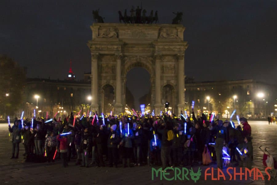Flashmob - partecipanti a Merry Flasmas