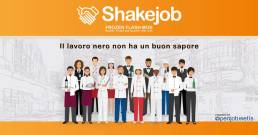 Locandina - Frozen Flash Mob “Il lavoro nero non ha un buon sapore”, dedicato all’App Shakejob powered by Openjobmetis.