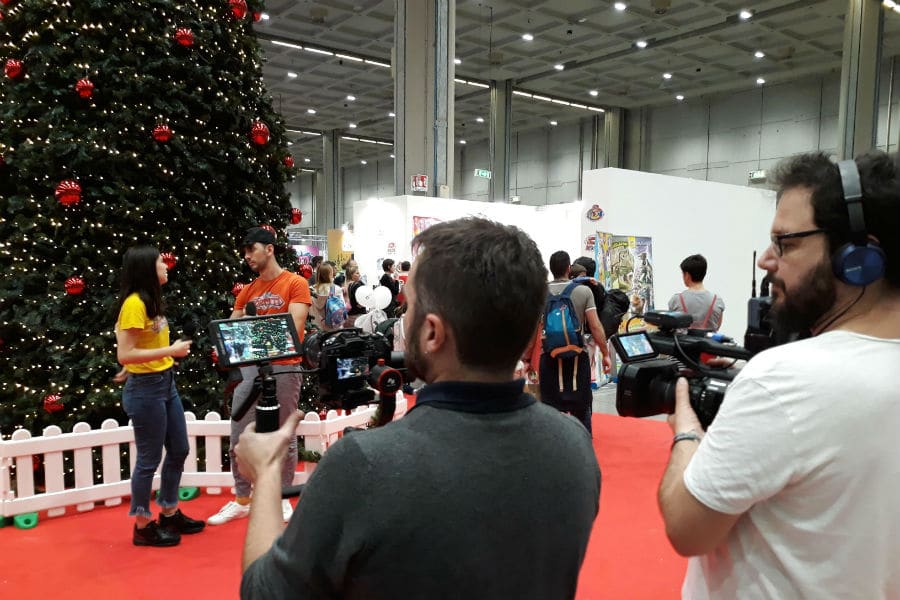 Creativi Digitali al lavoro: alcuni momenti del backstage del Gormiti Show, per la registrazione delle puntate speciali in YouTube Live presso lo stand di Giochi Preziosi e dal grande palco a G! come Giocare
