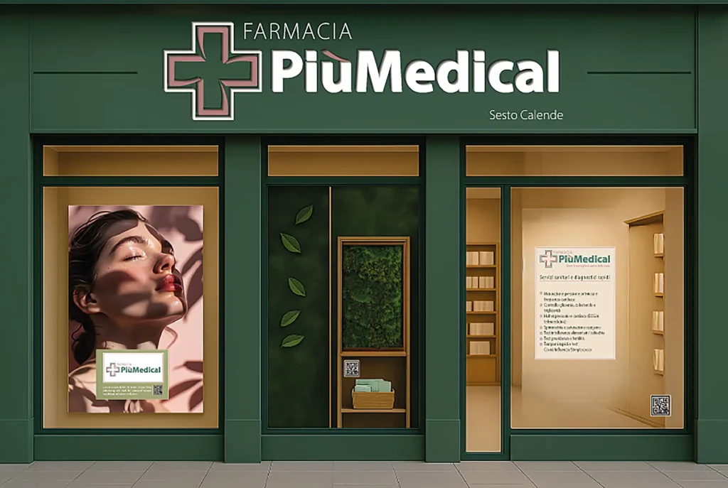 Insegna del rebranding Più Medical